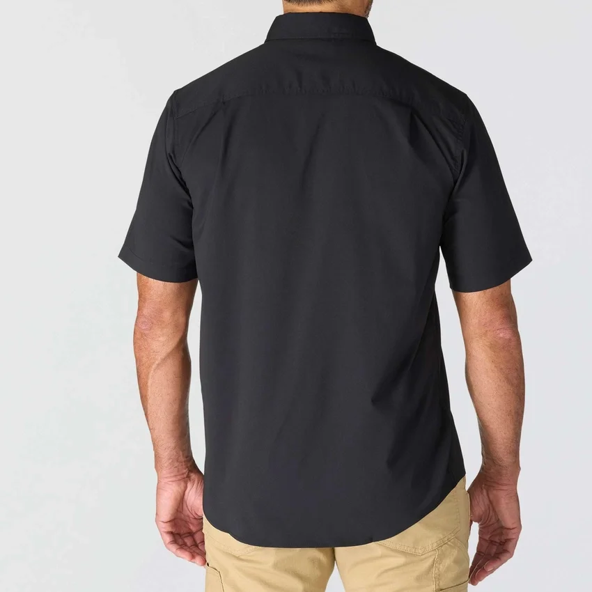 Force Sun Defender™ chambray herenoverhemd met korte armstukken en relaxte pasvorm - Zonwerende overhemden