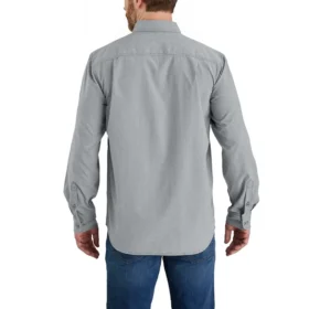Force Sun Defender™ chambray herenoverhemd met lange armstukken en relaxte pasvorm – Zonwerende overhemden