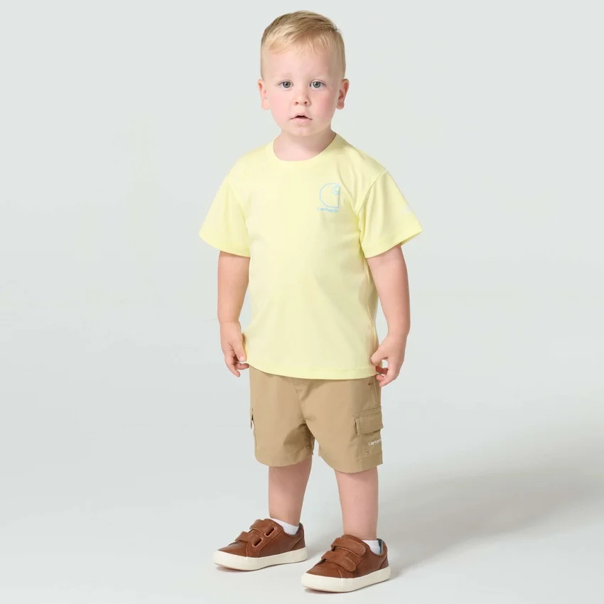 Force Sun Defender™ gemêleerd T-shirt met korte armstukken voor jongens (kinderen/peuters)