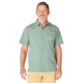 Force Sun Defender™ geweven herenoverhemd met korte armstukken en relaxte pasvorm - Zonwerende overhemden