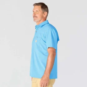 Force Sun Defender™ geweven herenoverhemd met korte armstukken en relaxte pasvorm – Zonwerende overhemden
