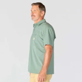 Force Sun Defender™ geweven herenoverhemd met korte armstukken en relaxte pasvorm – Zonwerende overhemden