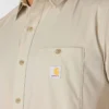 Force Sun Defender™ geweven herenoverhemd met korte armstukken en relaxte pasvorm - Zonwerende overhemden
