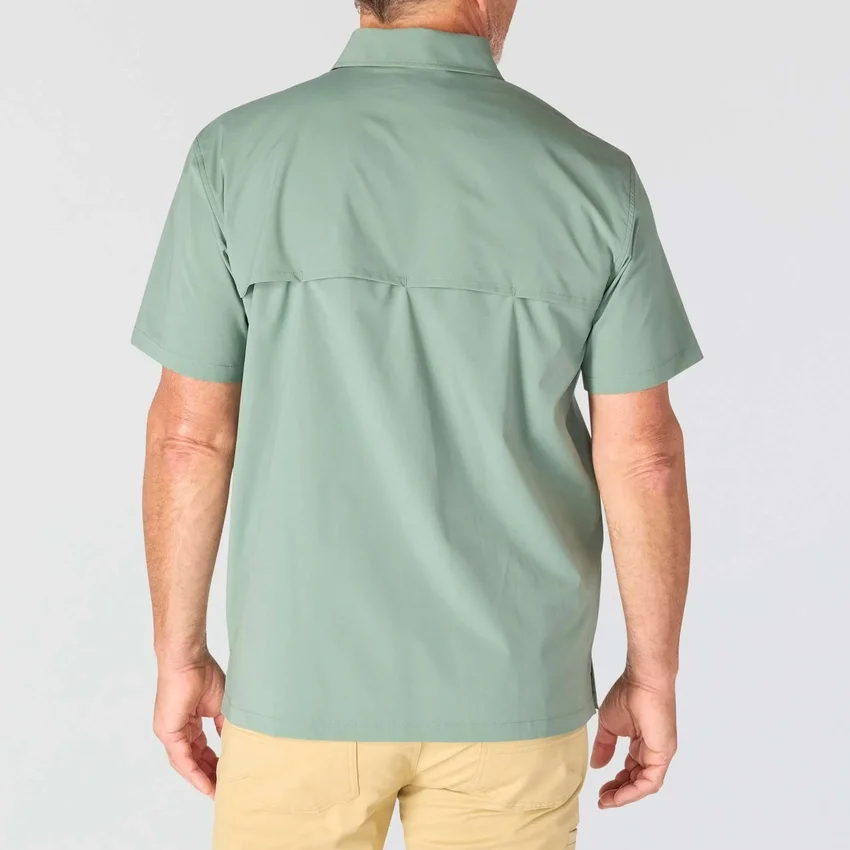 Force Sun Defender™ geweven herenoverhemd met korte armstukken en relaxte pasvorm - Zonwerende overhemden