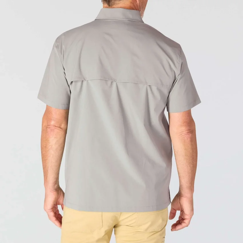 Force Sun Defender™ geweven herenoverhemd met korte armstukken en relaxte pasvorm - Zonwerende overhemden