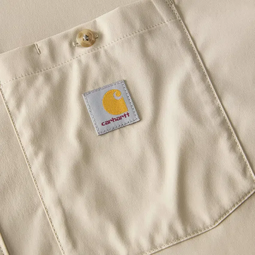 Force Sun Defender™ geweven herenoverhemd met korte armstukken en relaxte pasvorm - Zonwerende overhemden