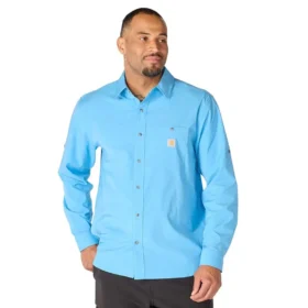 Force Sun Defender™ geweven herenoverhemd met lange armstukken en relaxte pasvorm - Zonwerende overhemden