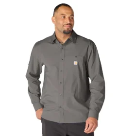 Force Sun Defender™ geweven herenoverhemd met lange armstukken en relaxte pasvorm - Zonwerende overhemden