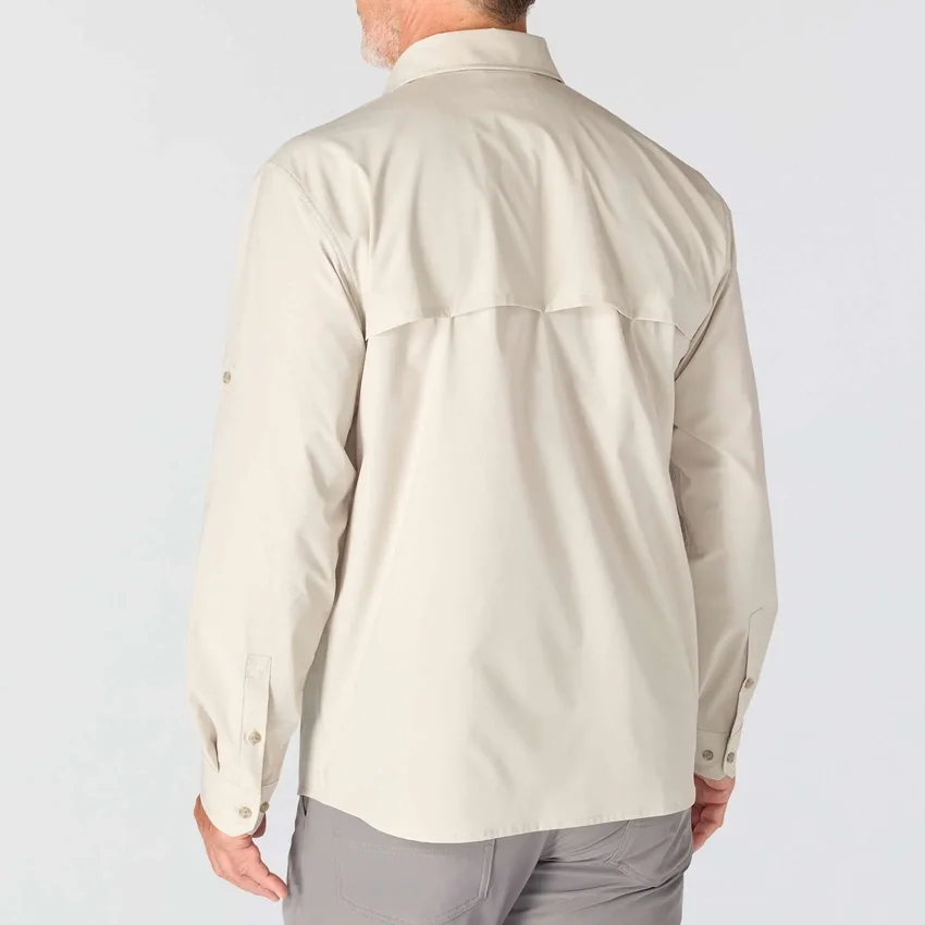 Force Sun Defender™ geweven herenoverhemd met lange armstukken en relaxte pasvorm - Zonwerende overhemden