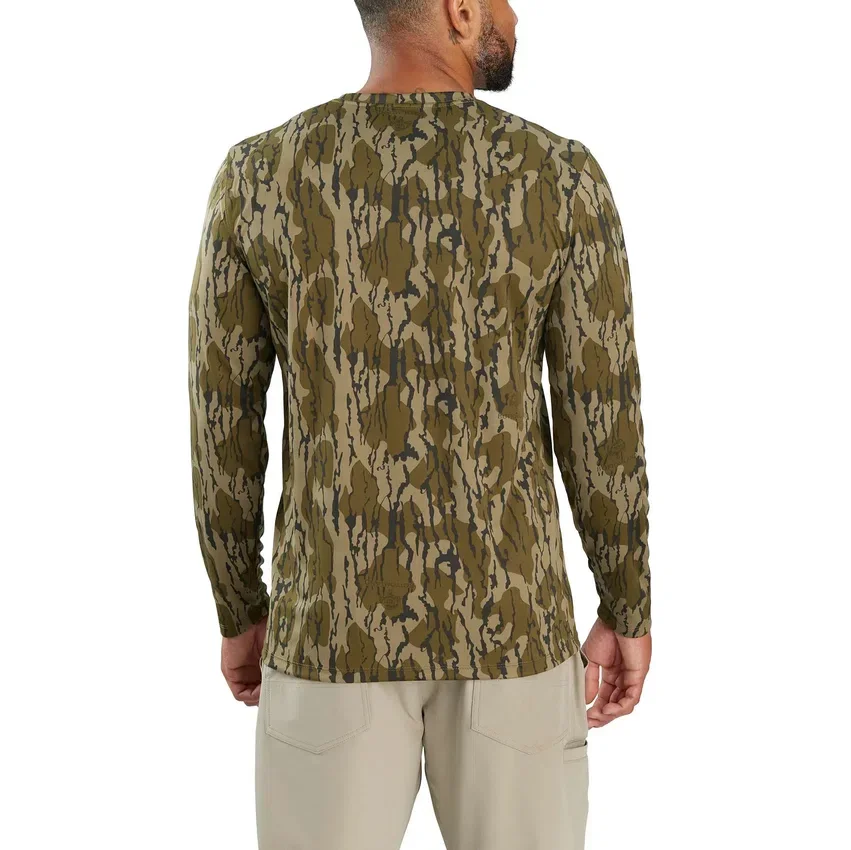 Force Sun Defender UPF 50+ camouflage T-shirt met lange armstukken voor heren - Zonwerende overhemden