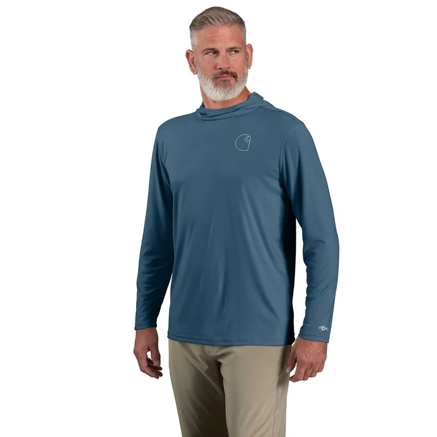 Force Sun Defender UPF 50+ lichtgewicht hoodie met armstukken en vochtafvoerende eigenschappen voor heren - Hoodies met zonbescherming
