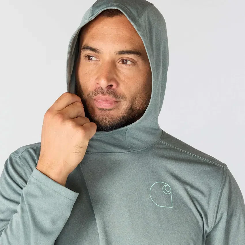 Force Sun Defender UPF 50+ lichtgewicht hoodie met armstukken en vochtafvoerende eigenschappen voor heren - Hoodies met zonbescherming
