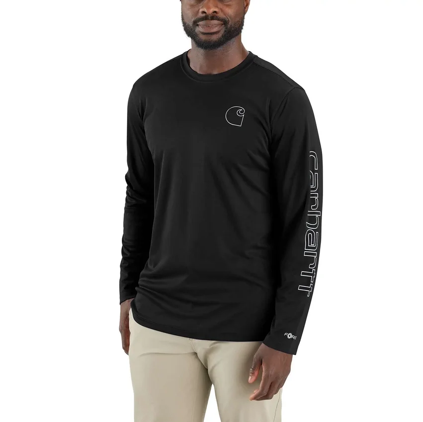 Force Sun Defender UPF 50+ lichtgewicht T-shirt met lange armstukken en vochtafvoer voor heren – Overhemden met zonbescherming