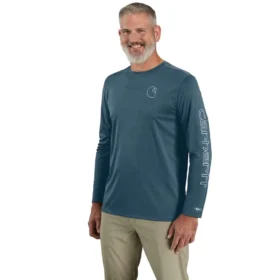 Force Sun Defender UPF 50+ lichtgewicht T-shirt met lange armstukken en vochtafvoer voor heren – Overhemden met zonbescherming