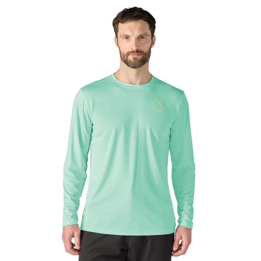 Force Sun Defender UPF 50+ lichtgewicht T-shirt met lange armstukken en vochtafvoer voor heren – Overhemden met zonbescherming