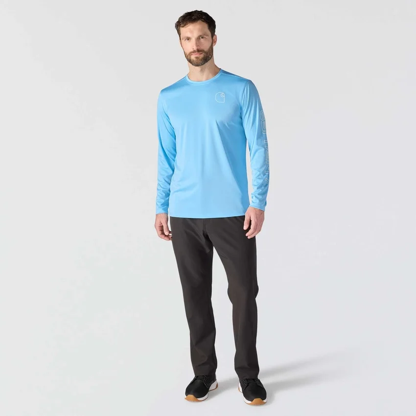 Force Sun Defender UPF 50+ lichtgewicht T-shirt met lange armstukken en vochtafvoer voor heren – Overhemden met zonbescherming