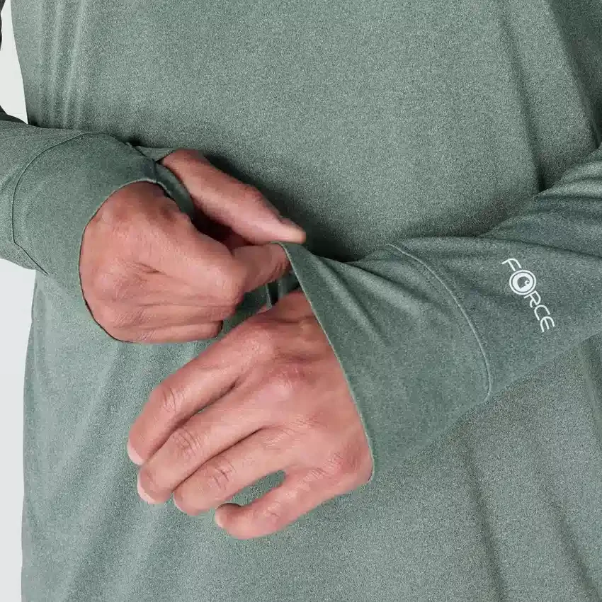 Force Sun Defender UPF 50+ vochtafvoerend overhemd met halve rits voor heren - Zonwerende overhemden