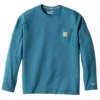 Force T-shirt met lange mouwen, vochtafvoerend en met zak, voor heren