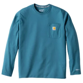Force T-shirt met lange mouwen, vochtafvoerend en met zak, voor heren