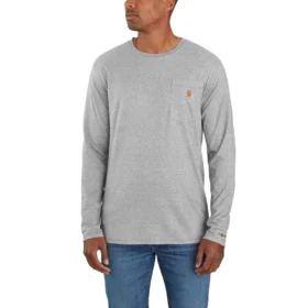 Force T-shirt met lange mouwen, vochtafvoerend en met zak, voor heren
