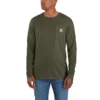 Force T-shirt met lange mouwen, vochtafvoerend en met zak, voor heren
