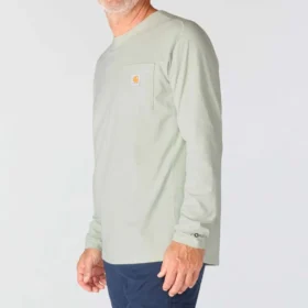 Force T-shirt met lange mouwen, vochtafvoerend en met zak, voor heren
