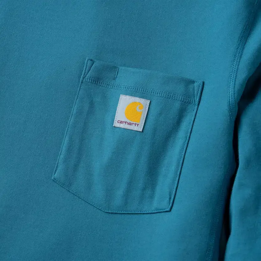 Force T-shirt met lange mouwen, vochtafvoerend en met zak, voor heren