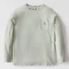 Force T-shirt met lange mouwen, vochtafvoerend en met zak, voor heren