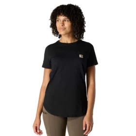 Force T-shirt met zakken voor dames, relaxte pasvorm en vochtafvoerend