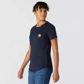 Force T-shirt met zakken voor dames, relaxte pasvorm en vochtafvoerend