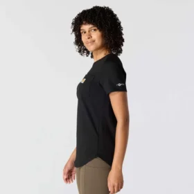 Force T-shirt met zakken voor dames, relaxte pasvorm en vochtafvoerend