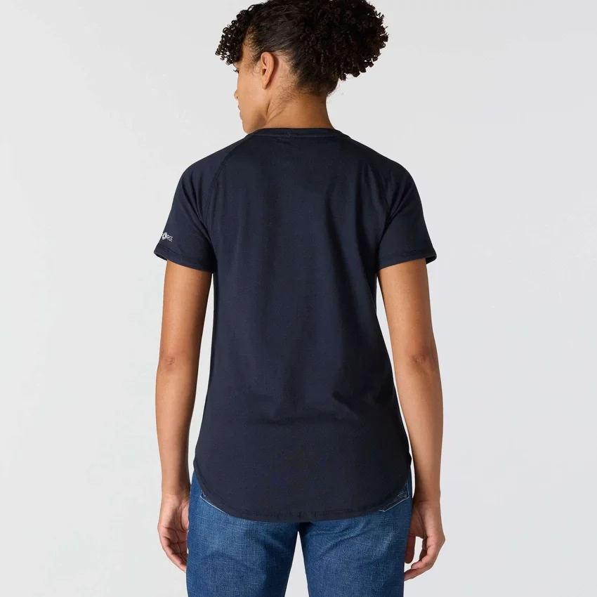 Force T-shirt met zakken voor dames, relaxte pasvorm en vochtafvoerend