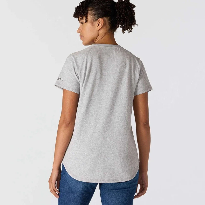 Force T-shirt met zakken voor dames, relaxte pasvorm en vochtafvoerend