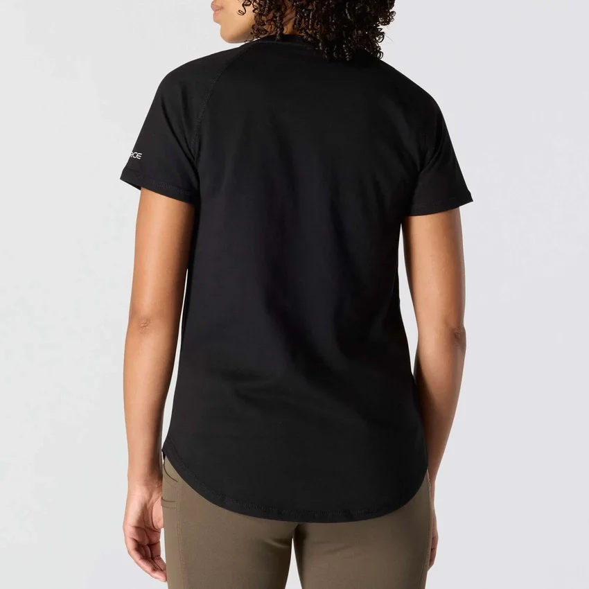 Force T-shirt met zakken voor dames, relaxte pasvorm en vochtafvoerend
