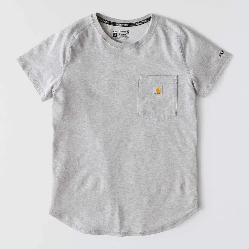 Force T-shirt met zakken voor dames, relaxte pasvorm en vochtafvoerend