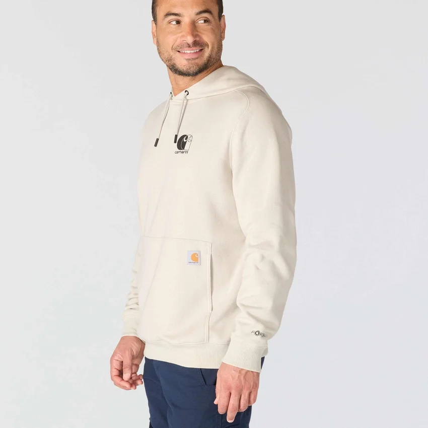 Force vochtafvoerende Hoodie met logo voor heren