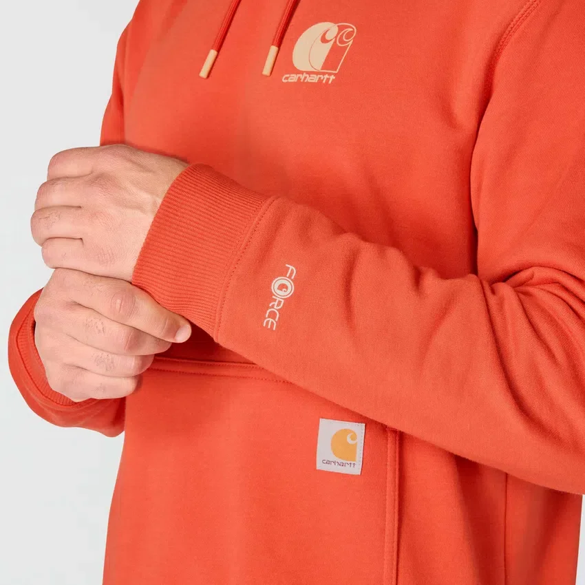 Force vochtafvoerende Hoodie met logo voor heren