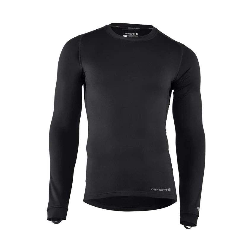 Force zware stretch-basislaag met ronde hals