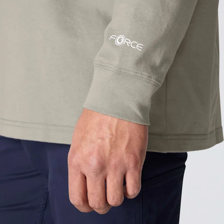 Fr Force Dearborn heren-henley met lange armstukken en losse pasvorm
