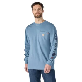 FR Force Irvine T-shirt met lange armstukken en logo voor heren, losse pasvorm - Vlamwerende overhemden