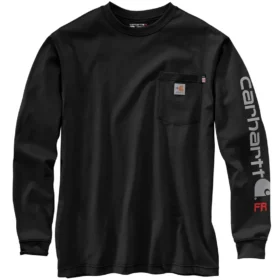 FR Force Irvine T-shirt met lange armstukken en logo voor heren, losse pasvorm - Vlamwerende overhemden