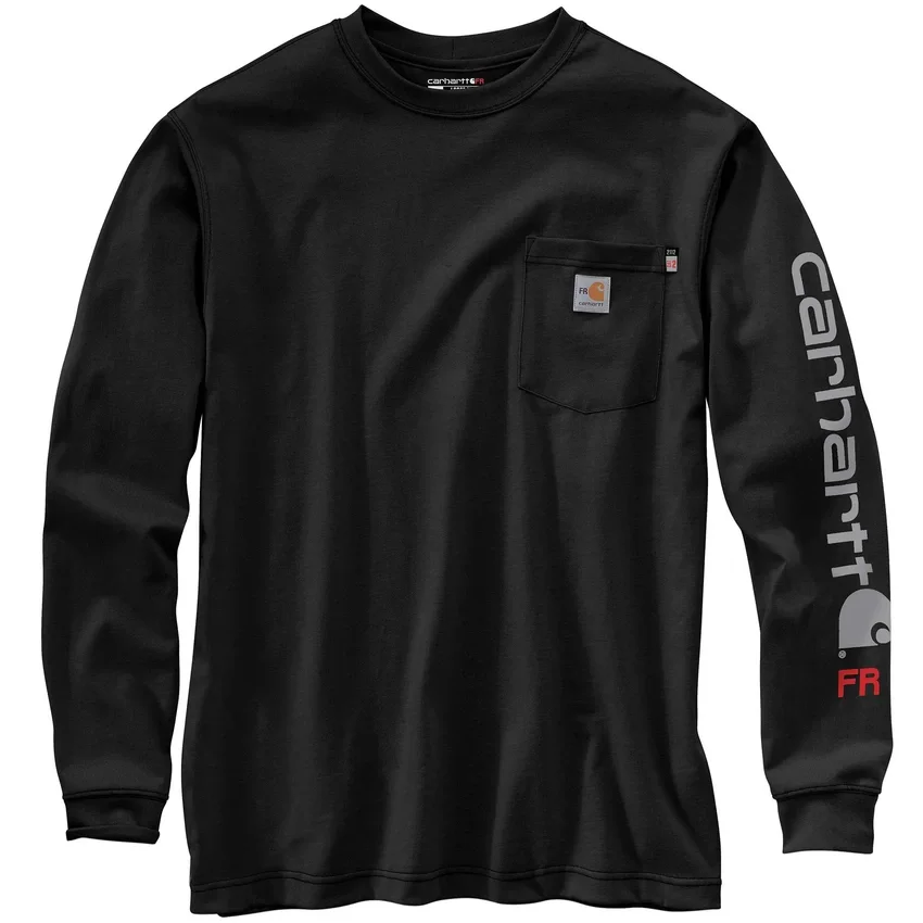 FR Force Irvine T-shirt met lange armstukken en logo voor heren, losse pasvorm - Vlamwerende overhemden