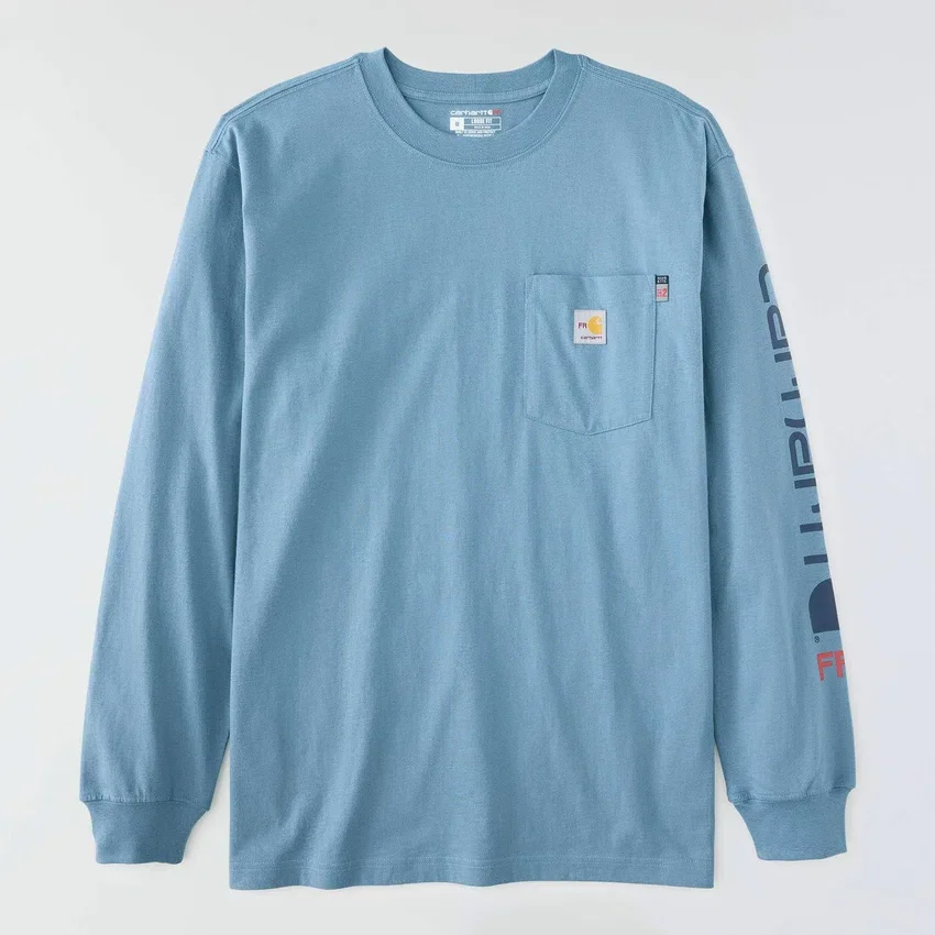 FR Force Irvine T-shirt met lange armstukken en logo voor heren, losse pasvorm - Vlamwerende overhemden