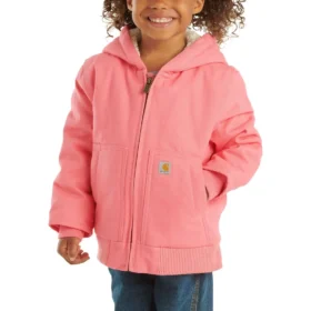 Geïsoleerde Active Jac met capuchon en ritssluiting voor meisjes (baby’s/peuters)