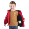 Geïsoleerde canvas-activiteitsjas met capuchon voor jongens (baby’s/peuters)