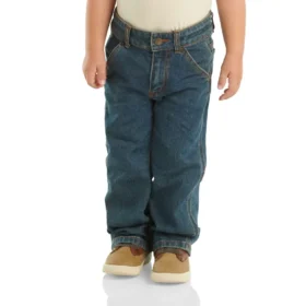 Gewassen denim tuinbroek voor jongens (baby’s/peuters)