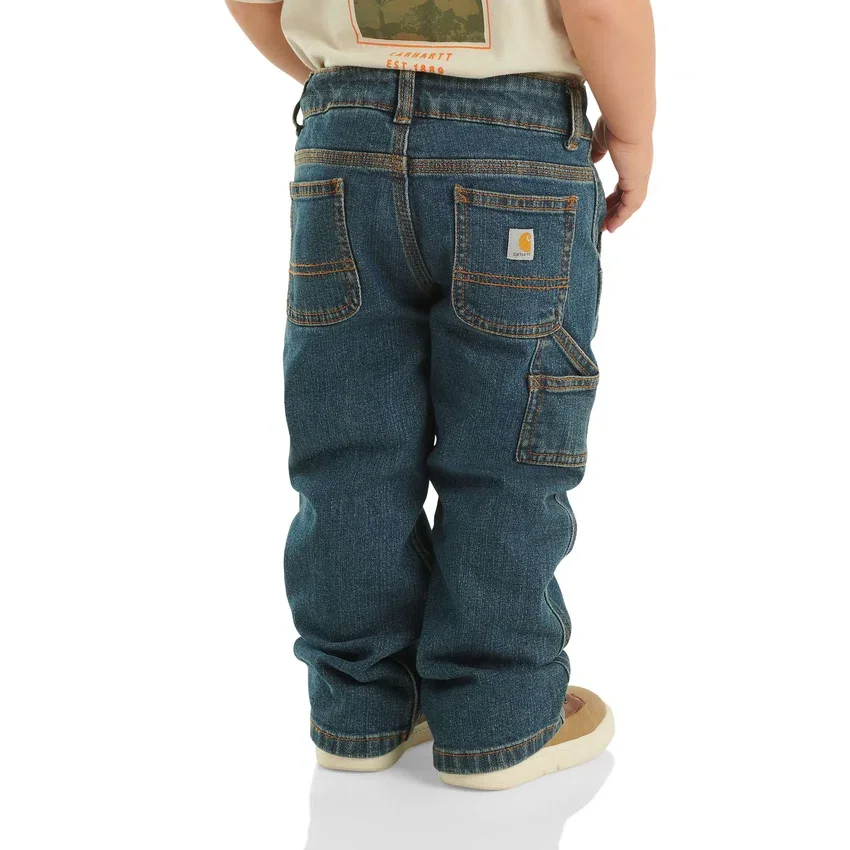 Gewassen denim tuinbroek voor jongens (baby’s/peuters)