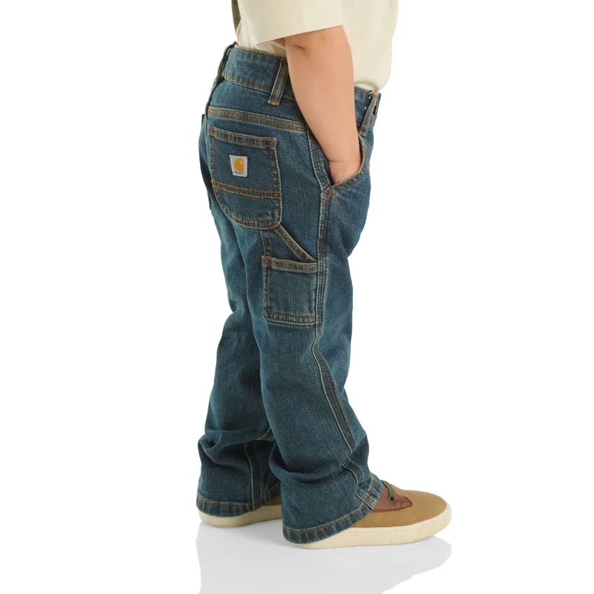 Gewassen denim tuinbroek voor jongens (baby’s/peuters)