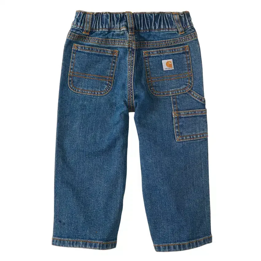 Gewassen denim tuinbroek voor jongens (baby’s/peuters)