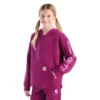Gewatteerd jersey-sweatshirt met lange armstukken en halve rits voor meisjes (kind/jeugd)